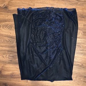 blue metallic prom dress 90s JUMP